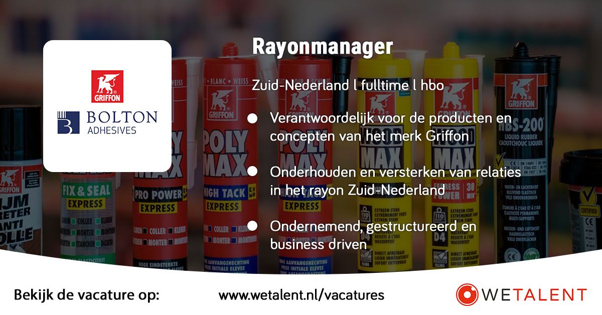 Rayonmanager ZuidNederland Bolton Adhesives